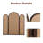 66.5 in. W x 71 in. H Arched Wooden 3-Panel Framed Floor Mirror Standing Mirror