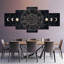Reproduction d'art sur toile Zodiac Wheel and Moon Phases-497979729