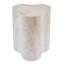 Table d'appoint d'extérieur / d'intérieur Organic Look Travertine MGO, hauteur 18,11 po résistante aux intempéries pour patio, salon et chambre à coucher