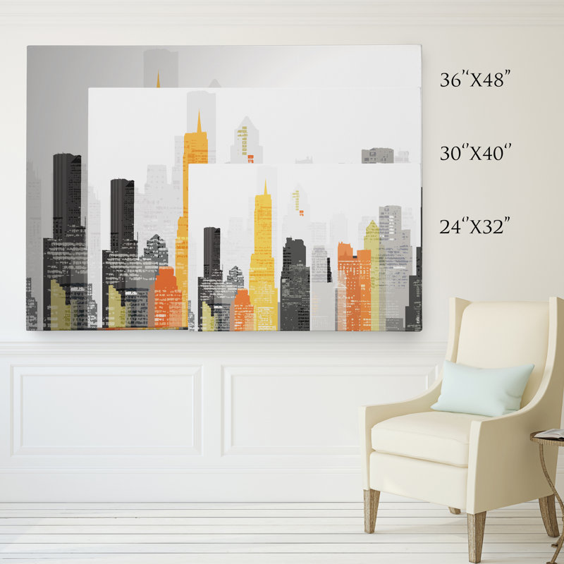 « element city » par katrina craven, impression sur toile tendue, H 30 po x l 40 po x P 1,5 po