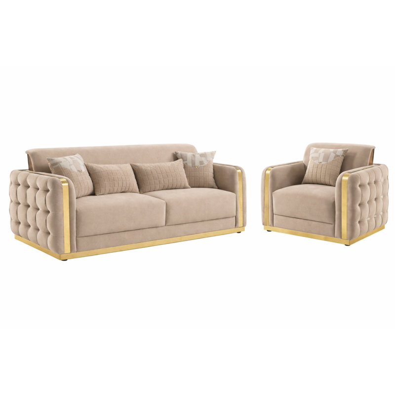5925 Freemont Canapé + chaise en taupe