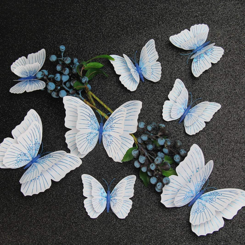 Adhésif décoratif 24 pièces 3D Butterfly
