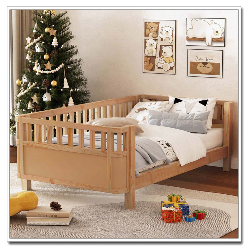 Wooden Bed Frame, Twin, Natural
