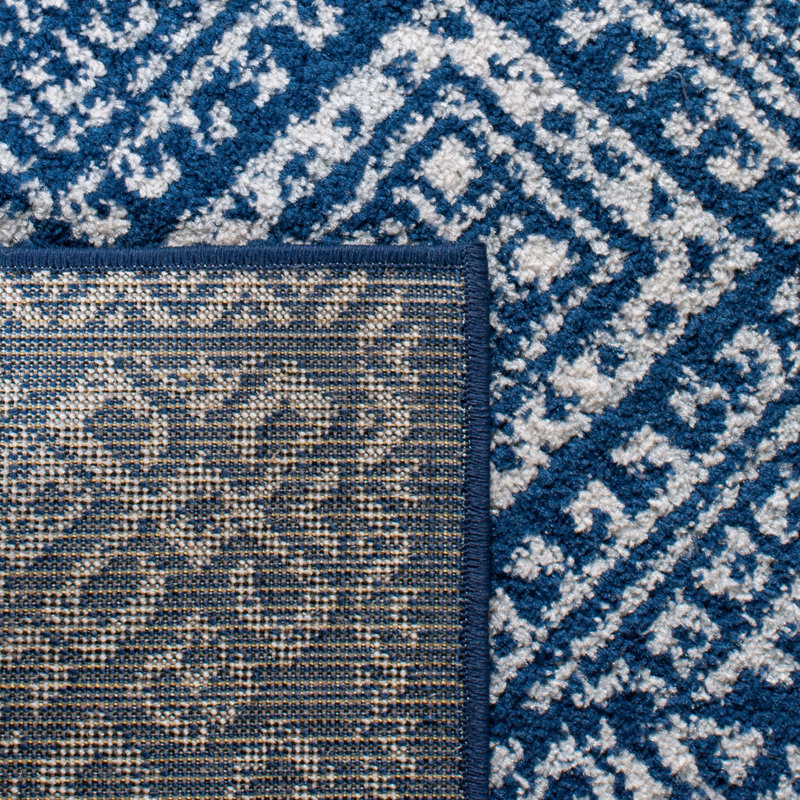 Tapis bleu marine / ivoire Callista, Rectangulaire 3 pi x 5 pi