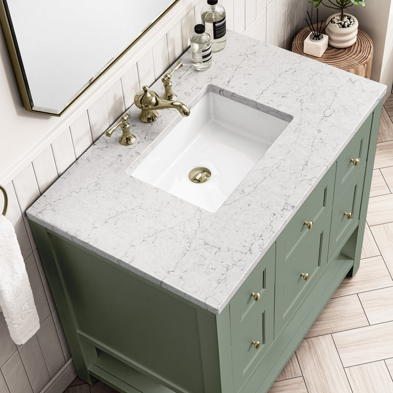 Breckenridge 36'' W Single Vanity, Ethereal Noctis, Smokey Celadon, 8" Widespread