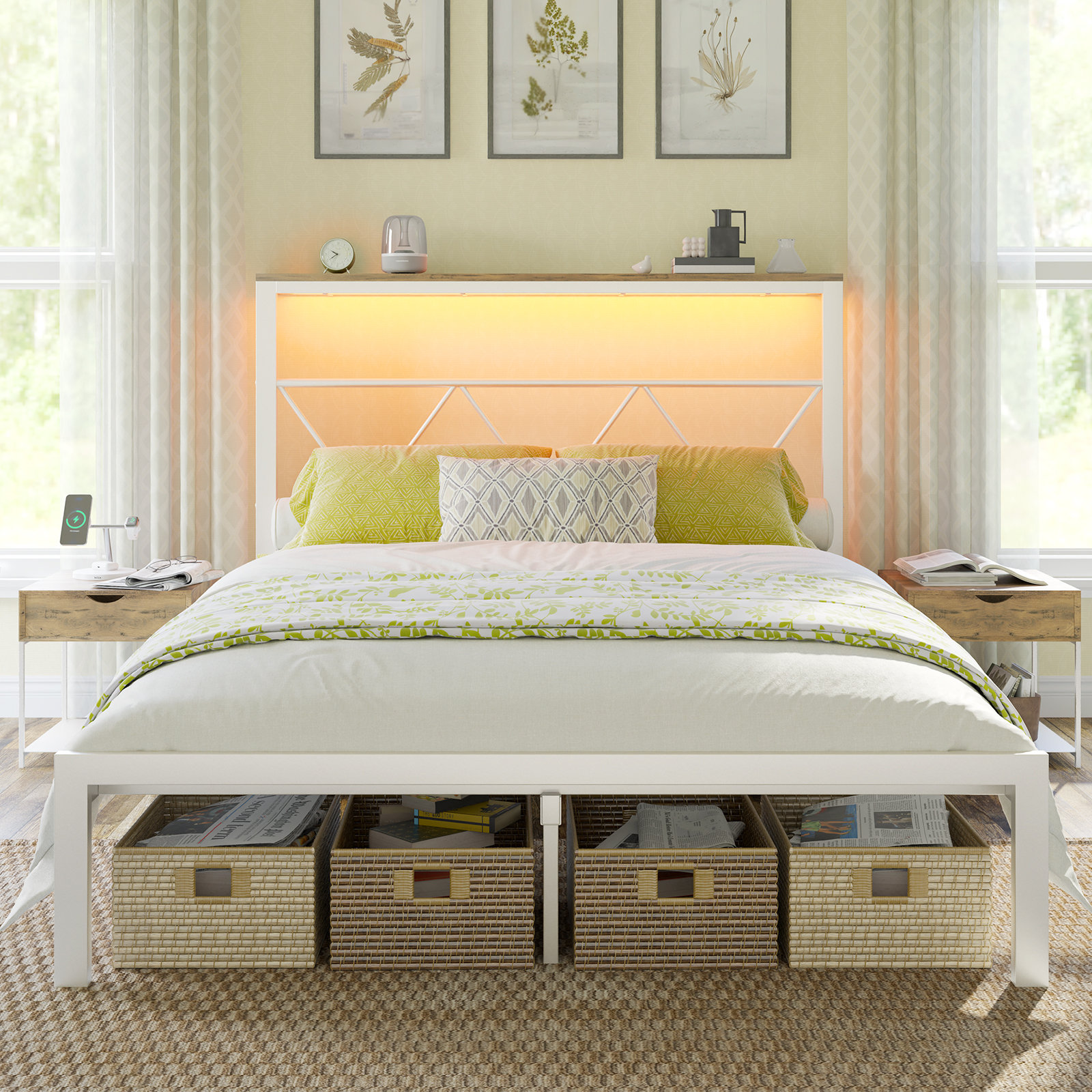 Winston Porter Saraiva Open-Frame Storage Bed & Reviews | Wayfair