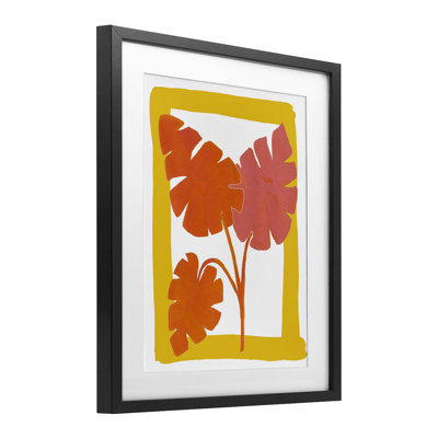 The New Oasis Leaves Framed Print Under Glass, design by Bronwyn Baker