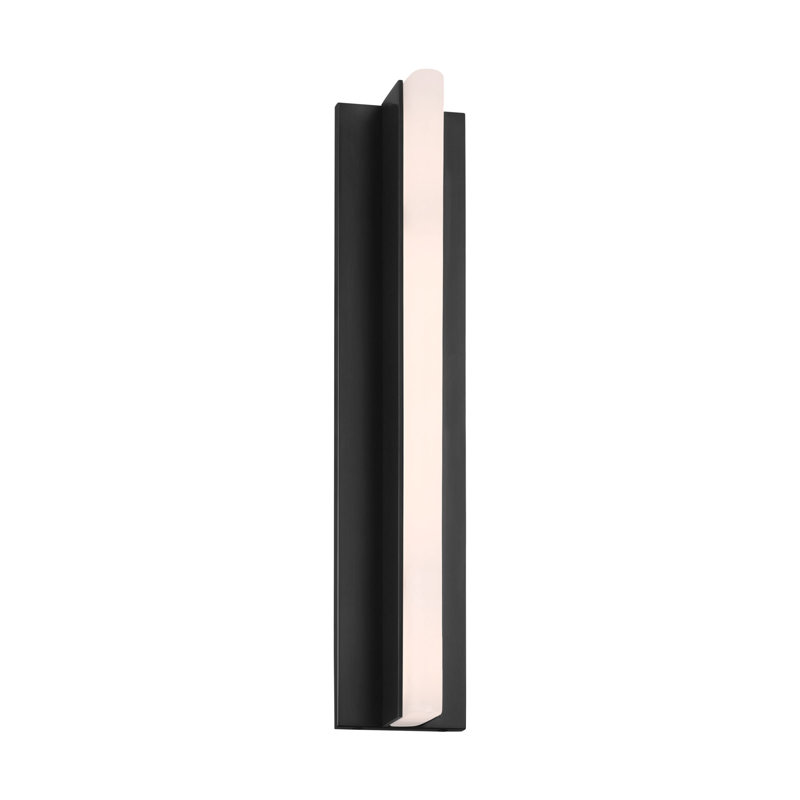 Linea LED Flush Mounted Sconce, Bronze, 15" H x 2.6" W x 3" D