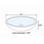Lavabo de salle de bain vasque circulaire en marbre naturel gris naturel L 17 po x l 17 po x H 5,3 po