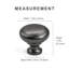 Bouton rond argenté antique de 1 1/4 po de diamètre, collection classique-119465729
