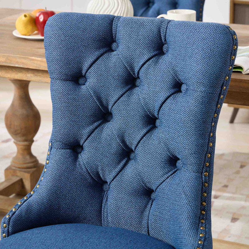 Chaise de salle à manger Allena, Brun, Bleu
