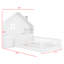 Lit maison avec fenêtre, tiroirs, tablettes, garde-corps et port USB-582269743