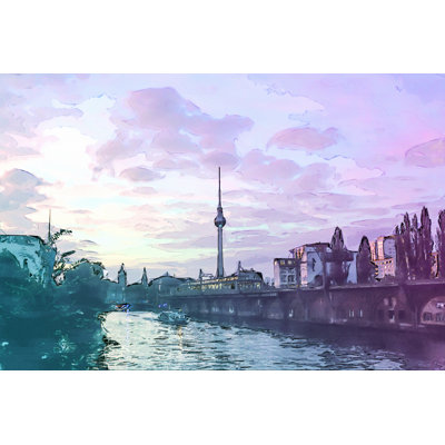 Stallcup Berlin At Sunset - Wrapped Canvas Painting