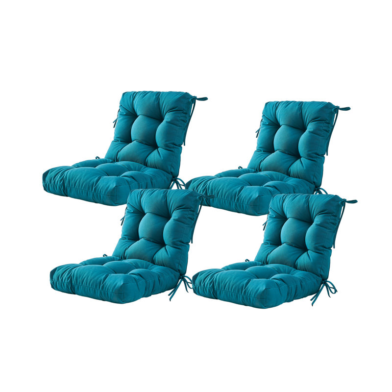 Outdoor 4'' Seat / Back Cushion, Classic Blue