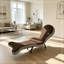 Chaise longue rembourrée pliable avec pieds robustes