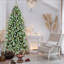 Arbre de Noël artificiel illuminé 6 pi avec 380 lumières DEL blanc chaud