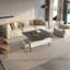 Table basse à plateau relevable avec tiroir de rangement, table centrale moderne 3 en 1