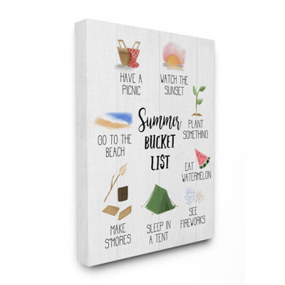 « summer bucket list items », "par daphné polselli-impression