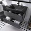 Meuble-lavabo mural de 30 pouces avec comptoir en quartz noir