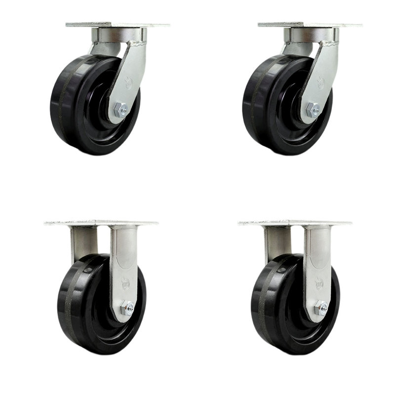 4 Piece Extra Heavy Duty Phenolic Caster Set