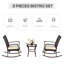 Ensemble de 3 chaises berçantes en osier avec table basse-22244969