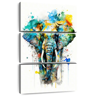 Aquarelle d'éléphant Brampt