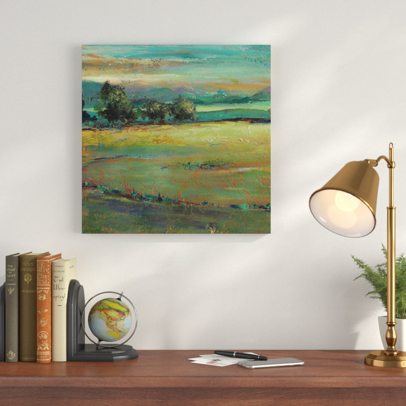 «Mute Forest Square II», reproduction de peinture acrylique, H 18 po x l 18 po x P 1 po, Toile tendue
