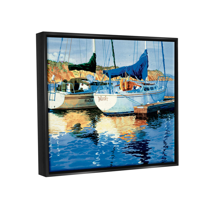 Art mural sur toile Stupell Industries, Cadre flottant noir de jais, H 17 po x l 21 po x P 1,7 po