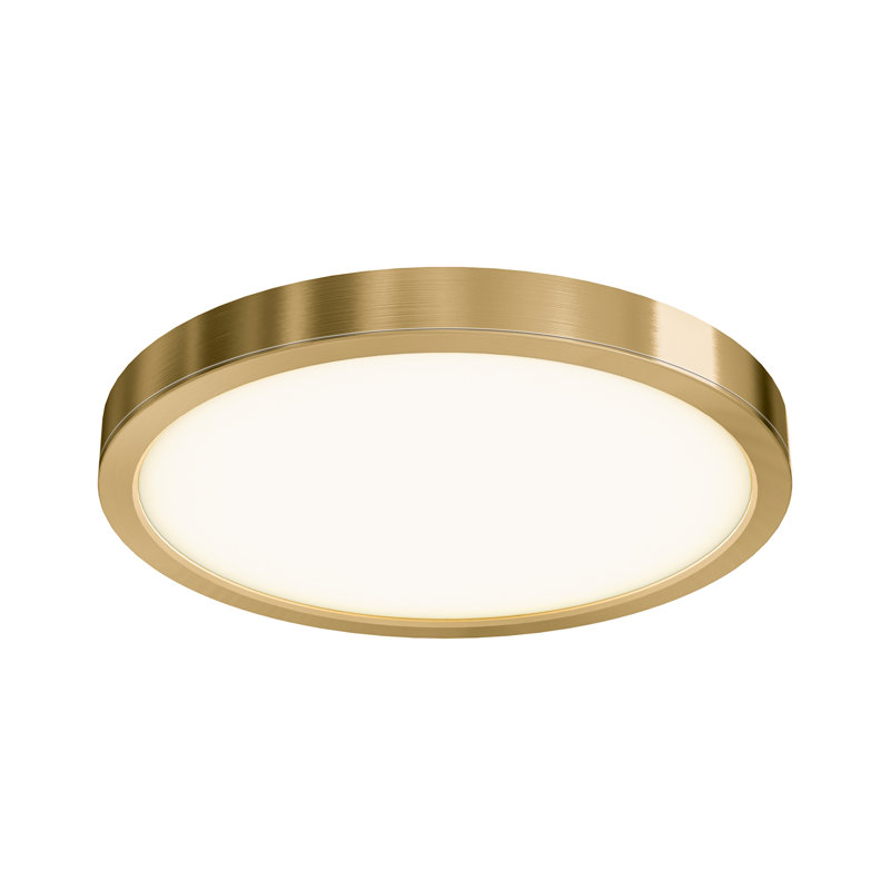 Hayden-Blu Acrylic LED Flush Mount, 1" H x 14" W x 14" D, Gold