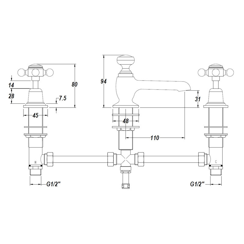 Topaz Mono Basin Mixer with Waste