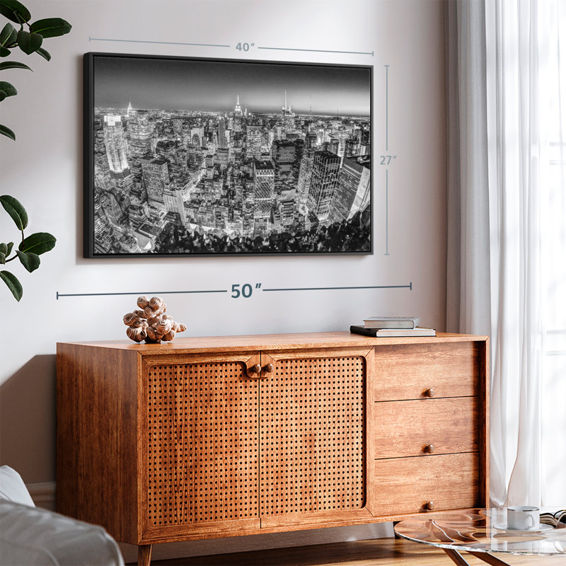 " Manhattan In Monochrome Wall Art ", 27" H x 40" W