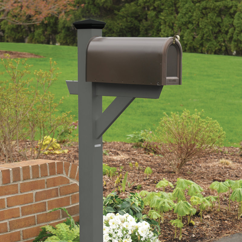 Eggers 76.8'' H Square Standard Post, Coastal Teak