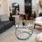 Dimitri Galaxy Tempered Glass Round Coffee Table-565745789