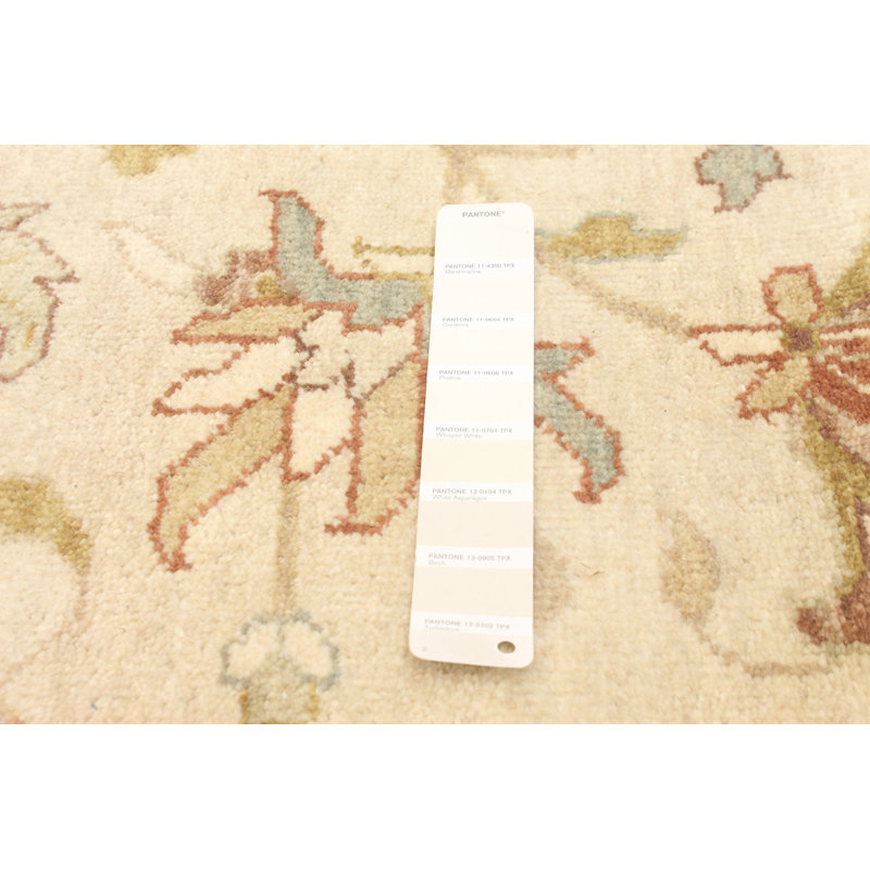 Tapis beige / brun en laine noué à la main Killingworth, Rectangulaire 9 pi x 12 pi 10 po