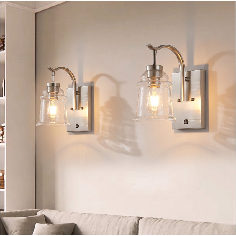 Gimbya 5''W Dimmable Nickel Iron Adjustable Light Direction Etl Wall Sconces, Polished Nickel