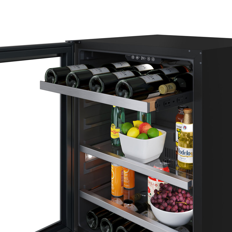 24 Inch Wide 14 Bottle Capacity and 82 Can Capacity Panel Ready Wine and Beverage Cooler, Left