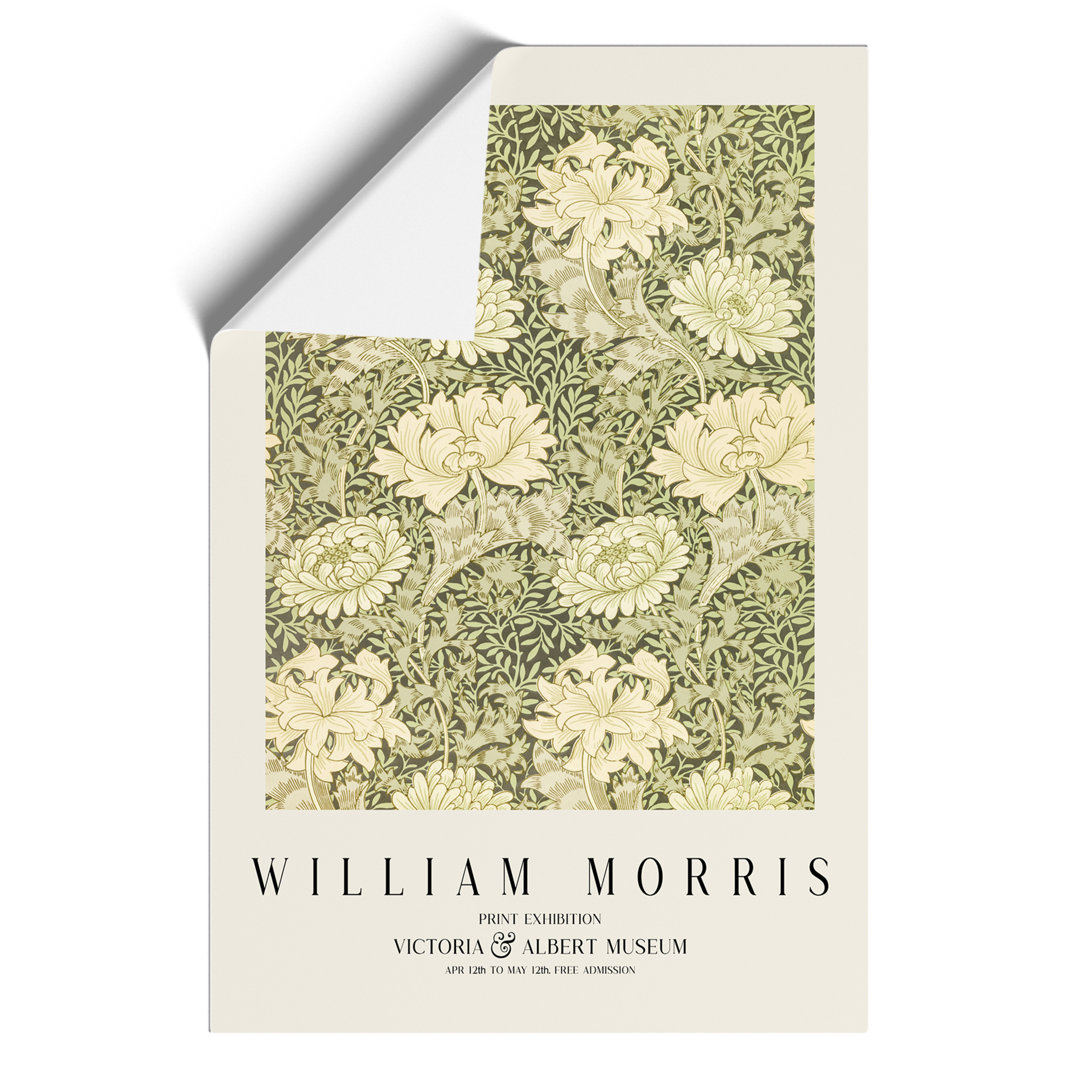 Chrysanthemum Print by William Morris - Frameless Print