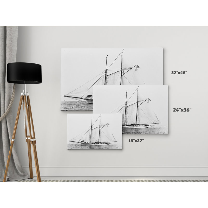 « voilier yacht iii », reproduction d’impression, H 32 po x l 48 po x P 1,5 po, Pas de tapis, Toile tendue