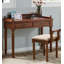 Bureau traditionnel en bois d'hévéa avec tiroirs-155070083