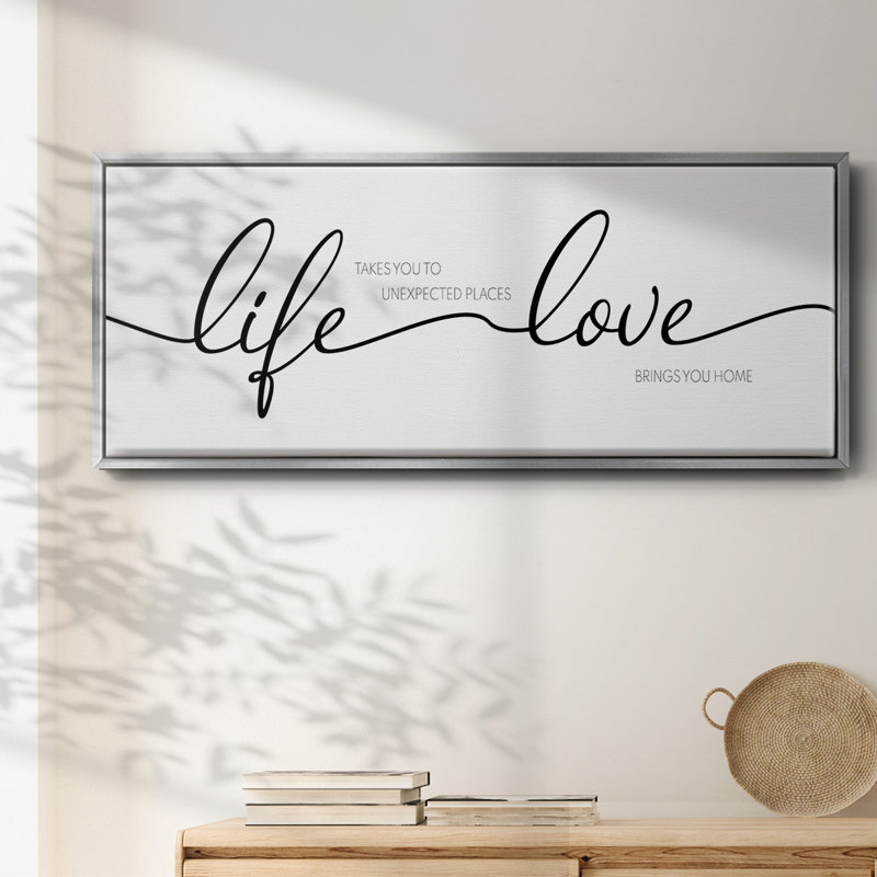 «Life Takes You Love Brings You», toile encadrée