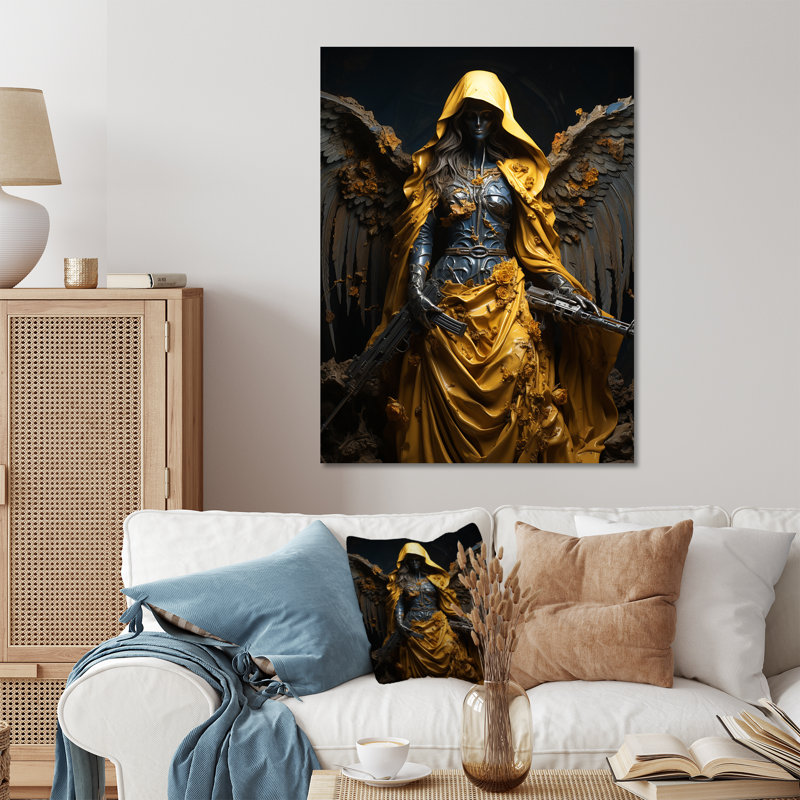 Mort, ange Gardian, crâne Pop Art II - Pop Art, art mural en métal, H 40 po x l 30 po x P 1,5 po