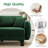 Boucle Fabric Convertible L Shape Sectional 3-Seater Sofa Couch With Distinctive Shell-Shaped Armrests And Removable Ottoman-119398169