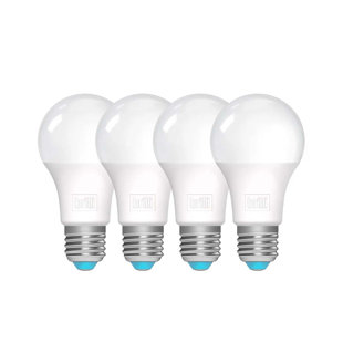 Ampoule DEL A19 à intensité variable de 75 watts A19 E26 / moyenne (standard) à intensité variable 1100K (Ensemble de 4)