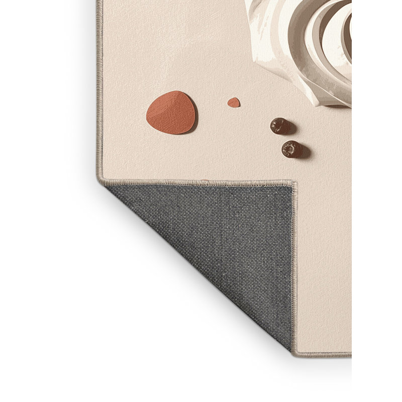Tapis moelleux moelleux et minimaliste beige Clybourn Pavlova, 2 x 4