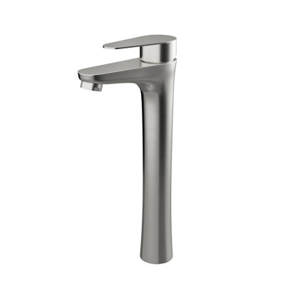 11.57 in. Widespread Single Hole Bathroom Faucet Single Handle Bathroom Sink Faucet in Brushed Nickel