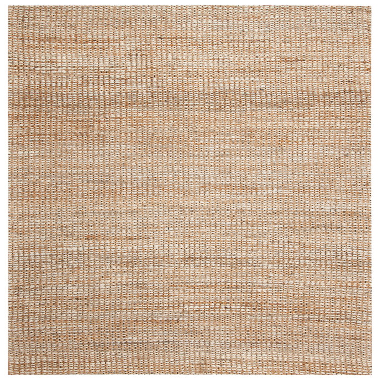 Zaragoza Hand Loomed Jute And Cotton With Latex Solid Color Rug