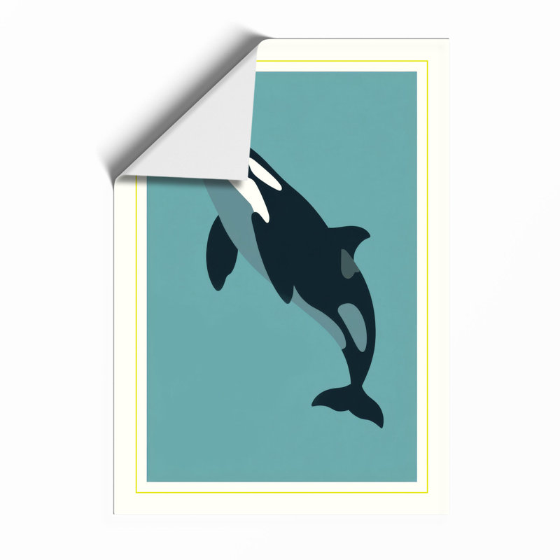 Leaping Orca Coastal - Framed Print, Unframed, A2 - 59.4 x 42.0 cm