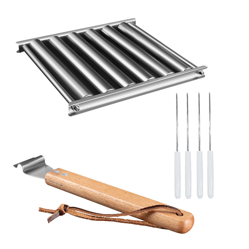 Étagère à hot-dogs à roulettes pour barbecue, B