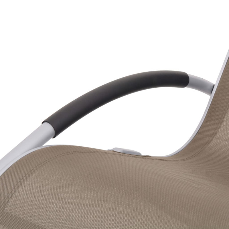 Chaise berçante d'extérieur Benniton, Gris clair