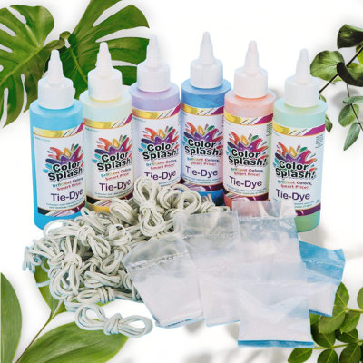Rainbow Burst Tie-Dye Kit with 6 Colors, 8g Bottles